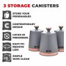Tower Tower Cavaletto Set of 3 cannisters Grey