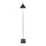 Zeta Black & Antique Brass Floor Lamp