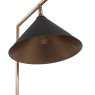 Pacific Lighting Zeta Black & Antique Brass Floor Lamp
