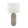 Meribel Grey Geo Textured Tall Ceramic Table Lamp