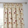 Curtina Juliette Natural Red Lined Curtains on pole