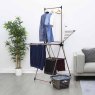 Tower Rose Gold Airer with Garment Hanger Lifestyle