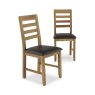 Fenwick Victoria Pair of Dining Chairs in PU Brown