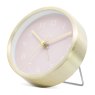 Acctim Tegan Gold & Peach Bellini Alarm Clock Angled