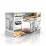 Daewoo Kensington Silver 2 Slice Toaster box