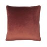 Wisteria Printed Velvet Cushion Sienna Back View