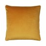 Wisteria Printed Velvet Cushion Gold Back View