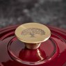 Barbary & Oak Foundry Round Red Casserole Lid