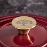 Barbary & Oak Foundry 28cm Shallow Red Casserole Lid