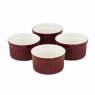 Barbary & Oak Foundry Ceramic Red Ramekins set of 4