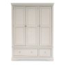 Mabel 3 Door 2 Drawer wardrobe in Bone