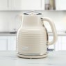 Daewoo Sienna 1.7L 3KW Jug Kettle Cream on kitchen worktop