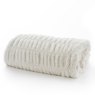 New Hampshire Natural Faux Fur Throw on white