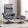 GFA Paddington Swivel Chair and Stool Set in Graphite