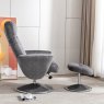 GFA Paddington Swivel Chair and Stool Set in Graphite