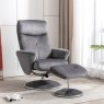 GFA Paddington Swivel Chair and Stool Set in Graphite