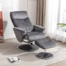GFA Paddington Swivel Chair and Stool Set in Graphite