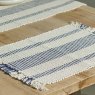 Walton & Co Recycled Cotton Stripe Placemat Slate Blue