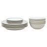 Denby Linen 12 Piece Dinner Set Group Shot