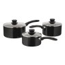 Judge Judge Radiant 3 Piece Non-Stick Black Saucepan Set