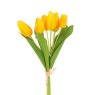 Floralsilk Yellow Triumph Tulip image of the flowers in a bunch on a white background
