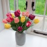 Floralsilk Yellow Triumph Tulip lifestyle image of the flowers in a bunch