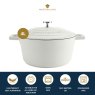 Masterclass MasterClass 4L Cast Aluminium Casserole Dish Cream