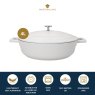 Masterclass MasterClass 4L Cast Aluminium Shallow Casserole Dish Cream