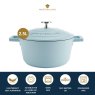 Masterclass MasterClass 2.5L Cast Aluminim Casserole Dish, Sky Blue