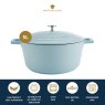 Masterclass MasterClass 5L Cast Aluminium Casserole Dish Sky Blue