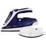Tower Ceraglide 2400W Cord Cordless Steam Iron and base on a white background