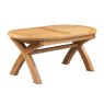 Papaya Gloucester Oak Oval 1.8m Cross Leg Dining Table