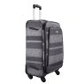 Highbury Unique Grey Stripe Ultra Light Weight Luggage side view