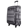 Highbury Unique Grey Stripe Ultra Light Weight Luggage side view