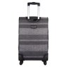 Highbury Unique Grey Stripe Ultra Light Weight Luggage back view