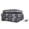 Highbury Unique Grey Stripe Ultra Light Weight Luggage on its back