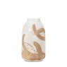 Gallery Direct Goya Vase Small Reactive White Brown