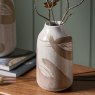 Gallery Direct Goya Vase Small Reactive White Brown lifestyle
