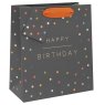 Glick Medium Spotted Happy Birthday Gift Bag on a white background