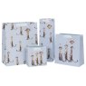 Glick Small Meerkat Gift bag on a white background with other sized gift bags