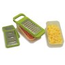 Neat Ideas Grate & Store Wedge Grater grated cheese on a white background