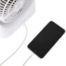 Pifco 6 Inch USB White Fan charging a phone using usb
