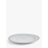 M.M Living Bobble Glacier Dinner Plate on a white background side view