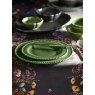 M.M Living Bobble Green Side Plate layered with a dinner plate on a dining table