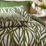 Hoem Frond Olive Abstract Cotton Rich Reversible Duvet Cover Set lifestyle cushions