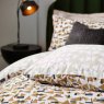 Hoem City Toffee Abstract Cotton Rich Reversible Duvet Cover Set lifestyle cushion close up