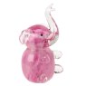 Sophia Object D'Art Pink Elephant Glass Elephant on a white background