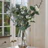 Floralsilk Grey Green Lambs Ear Spray in a clear glass vase