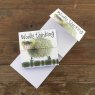 Alex Clark Wooly Thinking Sheep Mini Magnetic Notepad  front and inside on a wooden table