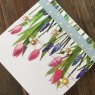 Alex Clark Flowers Mini Magnetic Notepad front cover close up on a wooden table